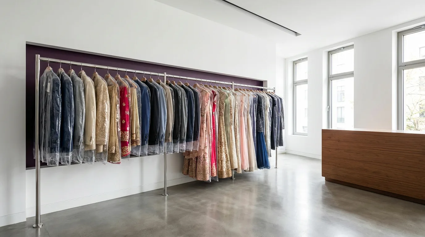 Professional dry cleaning at Qsec Studio